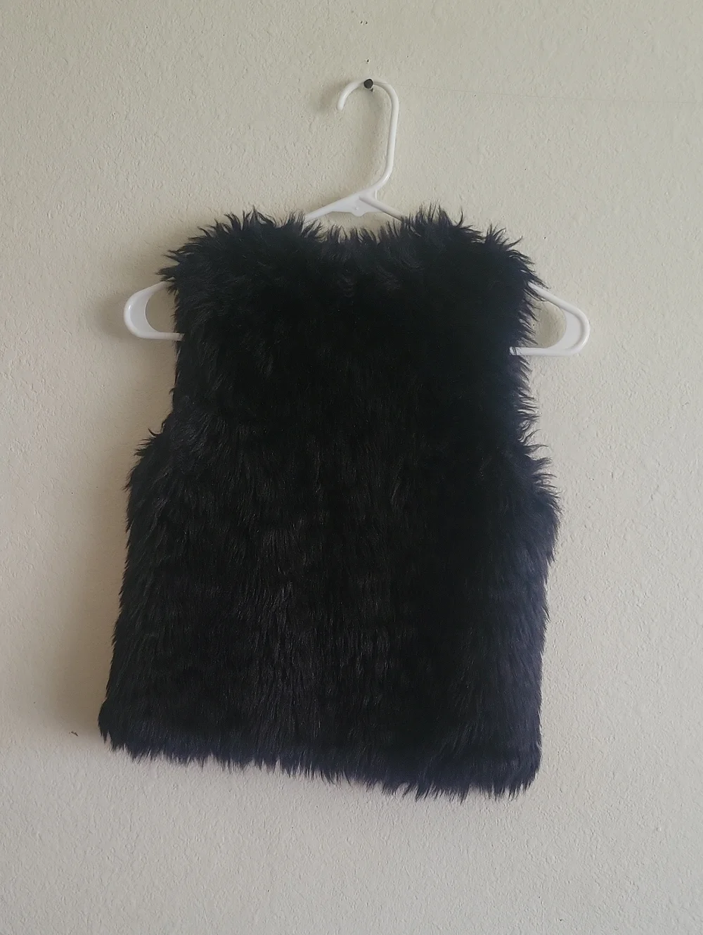 Black Faux Fur Vest - Girls